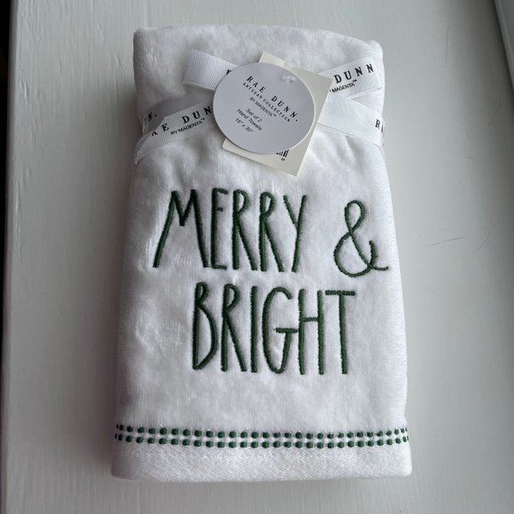 Rae Dunn Bath New Rae Dunn By Magenta Merry Bright Hand Towel Set